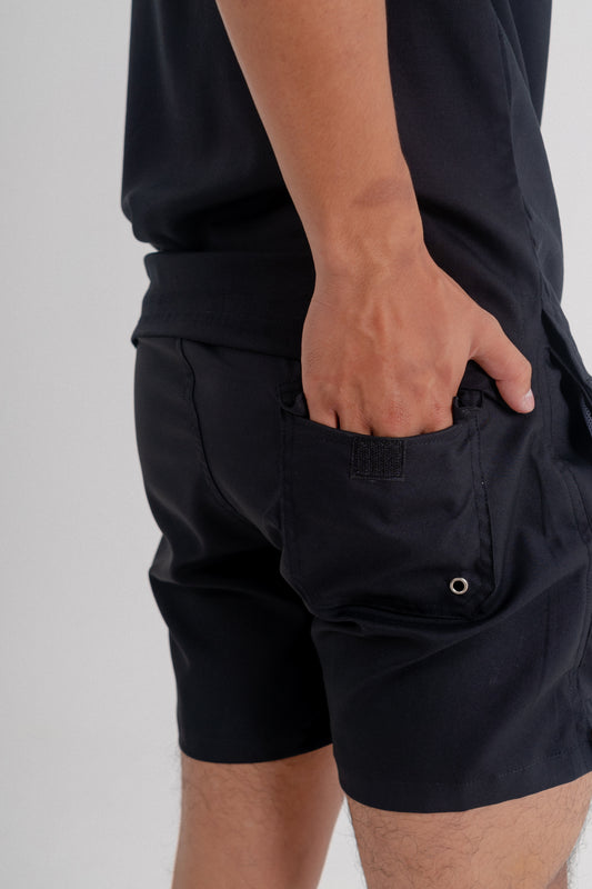 Celana Pendek Pantai Premium Seri Pantai - Hitam