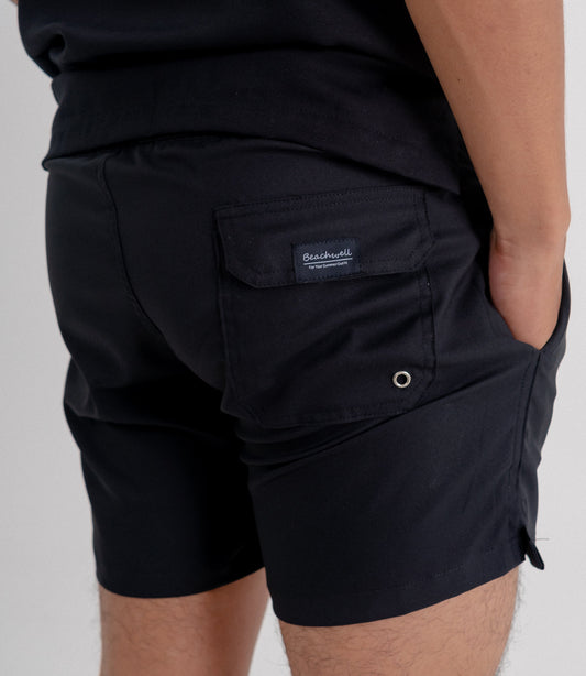 Celana Pendek Pantai Premium Seri Pantai - Hitam