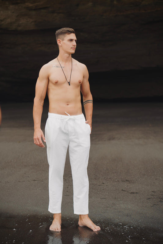 Canggu Ankle Pants - Broken White, Black, Cream, Green, Blue Mint