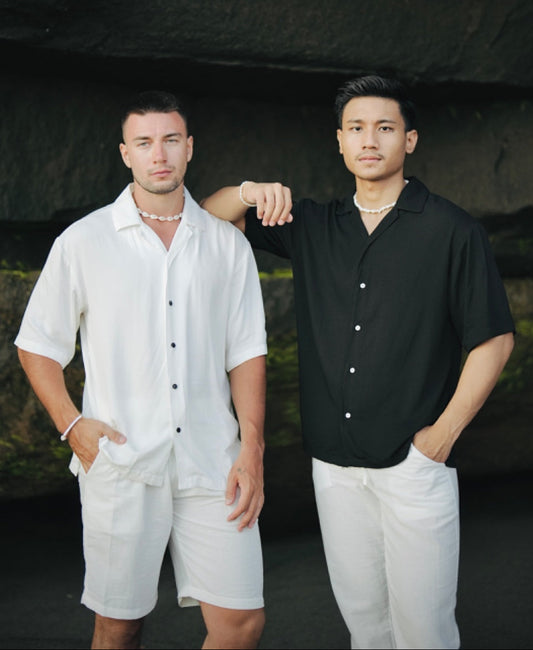 Kemeja Jacob Rayon Twill - Hitam