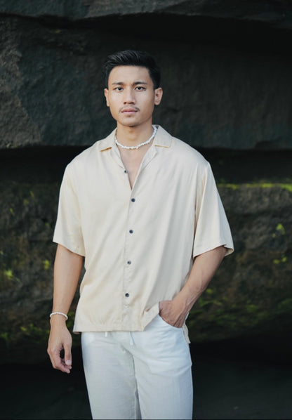 Kemeja Jacob Rayon Twill - Hitam