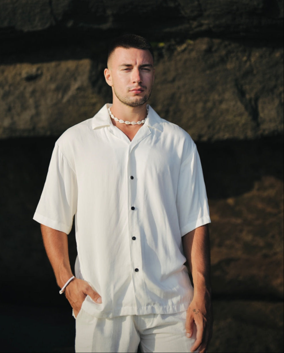 Kemeja Jacob Rayon Twill - Hitam