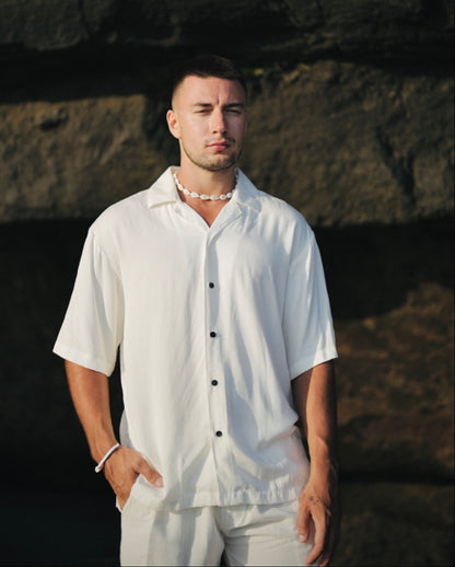 Kemeja Jacob Rayon Twill - Hitam