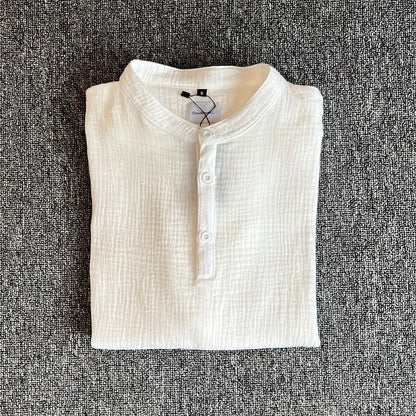 Cotton Mandarin Estilo Oversized Broken White,  Black, Blue Aqua, Blue Denim, Cream, Brown, Grey Stone