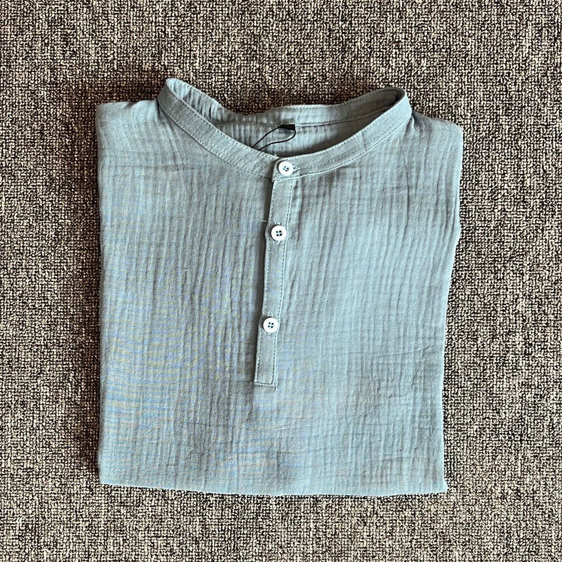 Cotton Mandarin Estilo Oversized Broken White,  Black, Blue Aqua, Blue Denim, Cream, Brown, Grey Stone