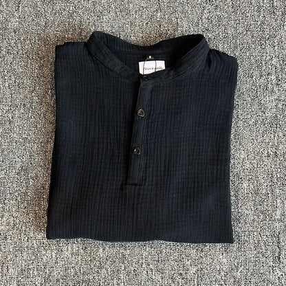 Cotton Mandarin Estilo Oversized Broken White,  Black, Blue Aqua, Blue Denim, Cream, Brown, Grey Stone