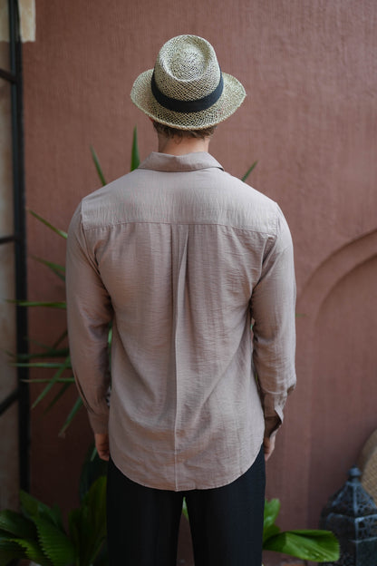 Joda Polo Linen Long Sleeve Shirt