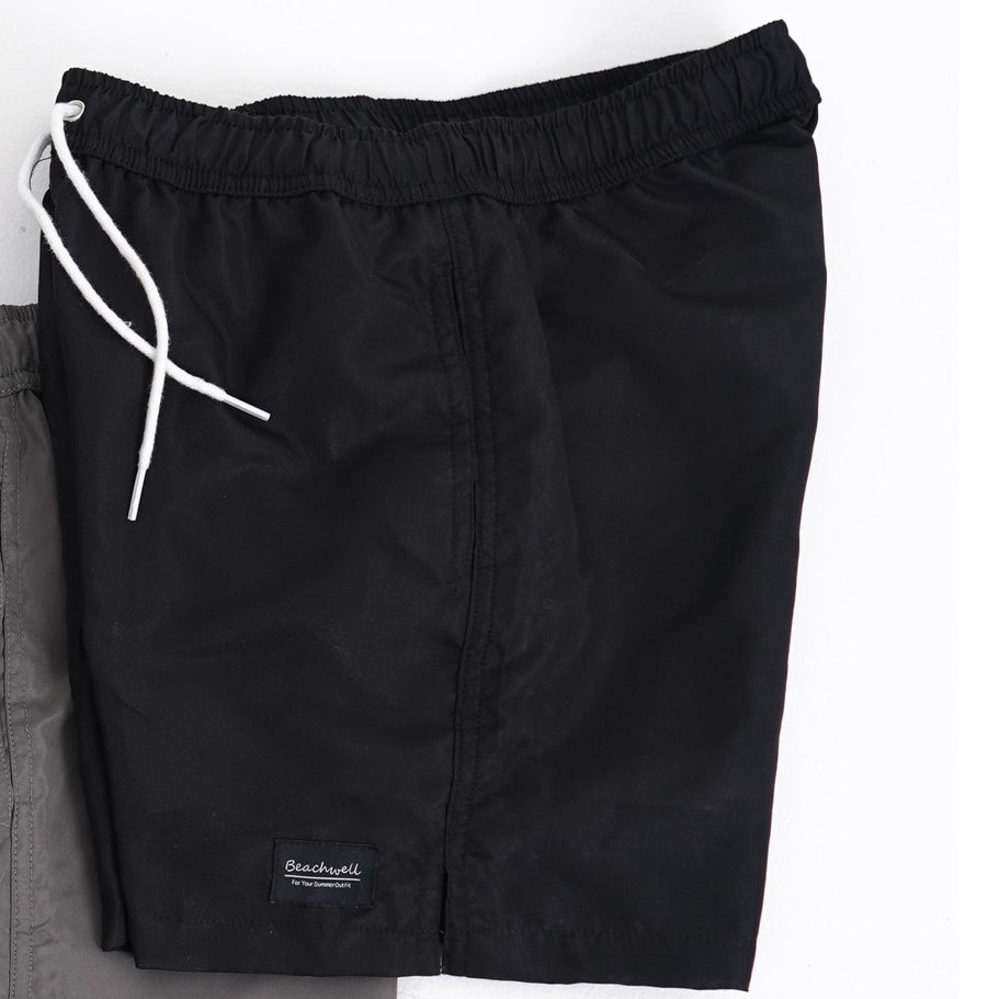 BEACHWELL Celana Pendek Pria Basic Boardshort - Hitam Black
