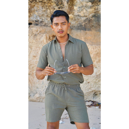 BEACHWELL SATU SET CELANA PENDEK & BAJU KEMEJA - CANGGU SERIES