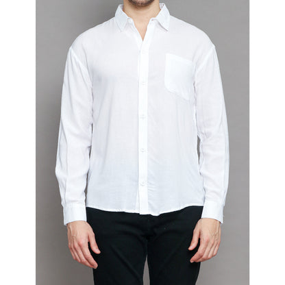 BEACHWELL Baju Kemeja Putih Pria Linen Rayon Polos Lengan Panjang - Linen Azka Series All Varian