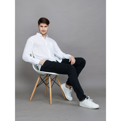 BEACHWELL Baju Kemeja Putih Pria Linen Rayon Polos Lengan Panjang - Linen Azka Series All Varian