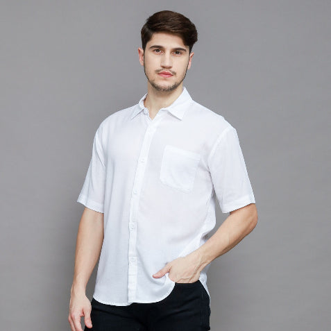 BEACHWELL Baju Kemeja Putih Pria Linen Polos Lengan Pendek - Azka Series All Varian