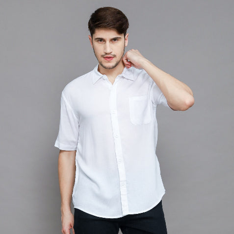 BEACHWELL Baju Kemeja Putih Pria Linen Polos Lengan Pendek - Azka Series All Varian
