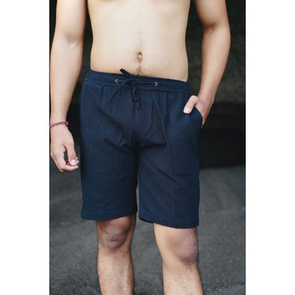 BEACHWELL Celana Pendek Pria Linen Katun Big Size - Sakala Series Putih dan All Varians