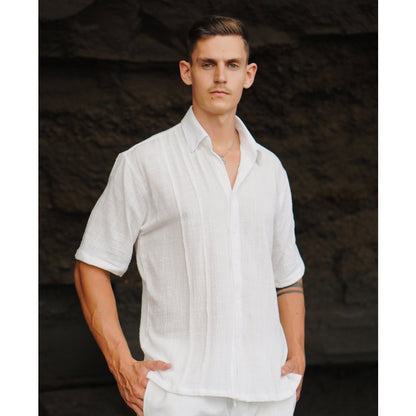 BEACHWELL Kemeja Pria Oversized Katun Lengan Pendek Resort wear Alba Series all varians