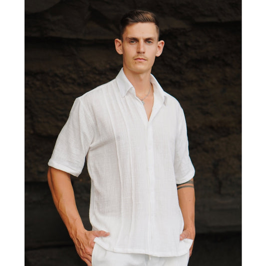 BEACHWELL Kemeja Pria Oversized Katun Lengan Pendek Resort wear Alba Series all varians