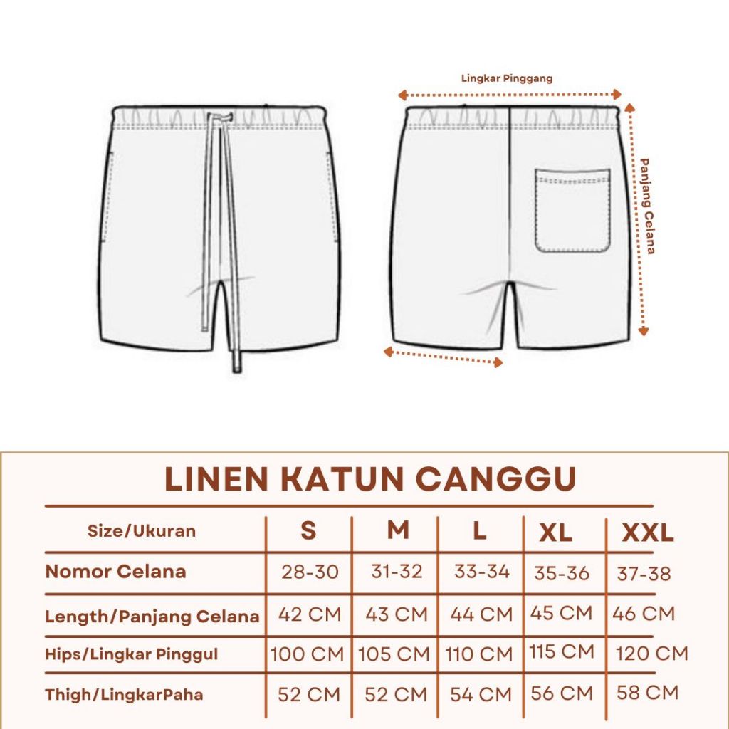 BEACHWELL Celana Pendek Pria Linen Katun - Canggu Series - Hitam Black - COD Celana Linen Pantai