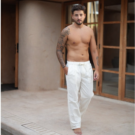 BEACHWELL Celana Panjang Pria Rileks Pants - Celana Panjang Linen Jasper All Varians Straight Pants