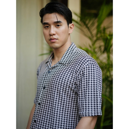 BEACHWELL Kemeja Pria Katun Knit Bahan Adem Elastis Lengan Pendek - Knit Dio Series All Varian