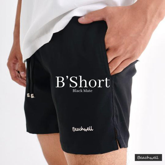 BEACHWELL Celana pendek pria boardshort Pantai - Hitam Black Mate