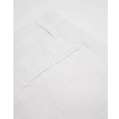 BEACHWELL Celana Pendek Pria Linen Rayon - White Putih
