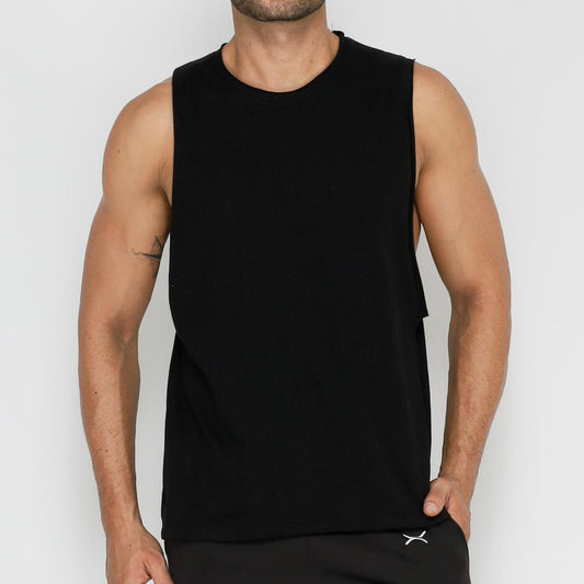 BEACHWELL Baju Singlet Tanktop Pantai Pria - Model Vintage Unfinished Cutting