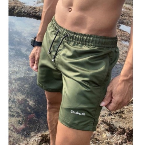 BEACHWELL Celana pendek pria boardshort Premium Celana Pantai - Hijau Green Army